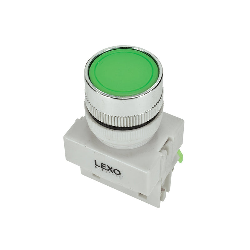 Pulsador 22mm., verde, 1NO