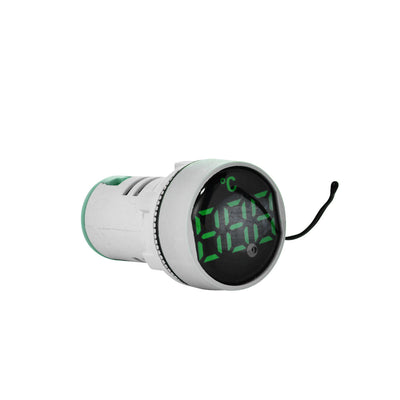 Luz piloto verde LED con termómetro -25°C a +100°C, 60-380V