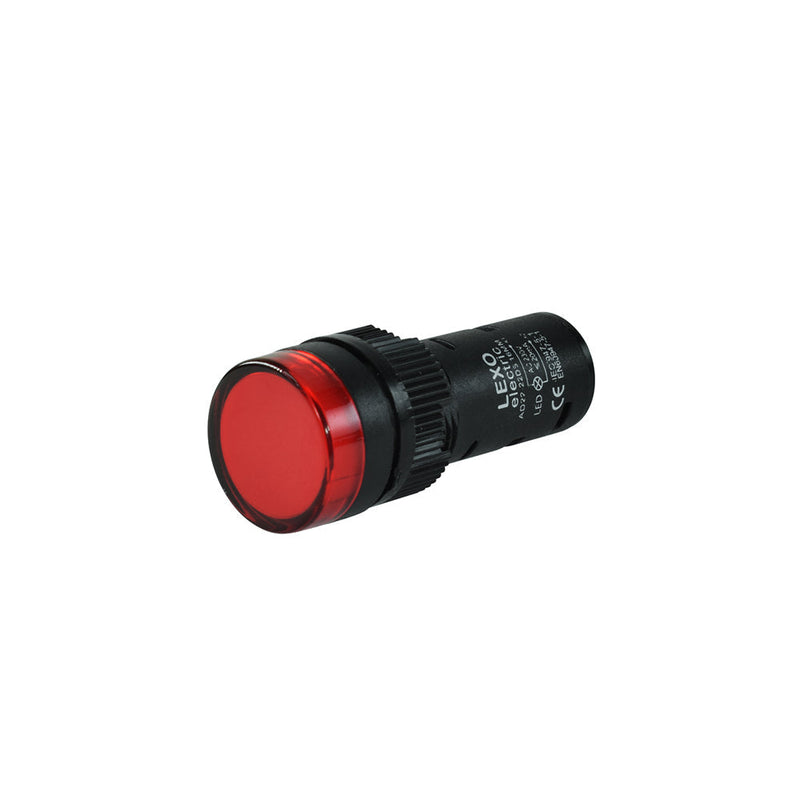 Luz piloto roja LED 230V, 16mm.