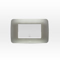 Interruptor pulsador timbre teclón 73mm 10A 250V blanco/plata armado - Miniatura 1