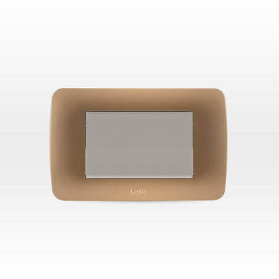 Interruptor simple 9/12 teclón 73mm 10A 250V beige/titanio armado