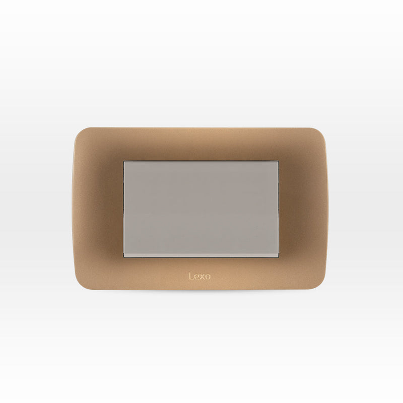 Interruptor simple 9/12 teclón 73mm 10A 250V beige/titanio armado