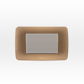 Interruptor simple 9/24 teclón 73mm 10A 250V beige/titanio armado - Miniatura 1