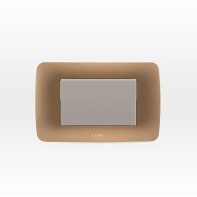 Interruptor simple 9/24 teclón 73mm 10A 250V beige/titanio armado