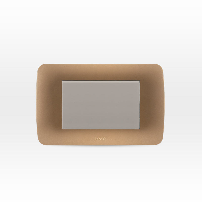 Interruptor simple 9/24 teclón 73mm 10A 250V beige/titanio armado
