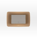 Interruptor pulsador timbre teclón 73mm 10A 250V beige/titanio armado - Miniatura 1