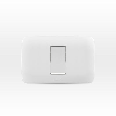 Interruptor simple 9/24 10A 250V blanco armado
