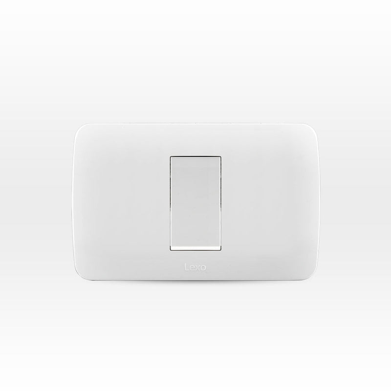 Interruptor simple 9/24 10A 250V blanco armado