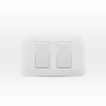 Interruptor doble 9/15 10A 250V blanco armado - Miniatura 1