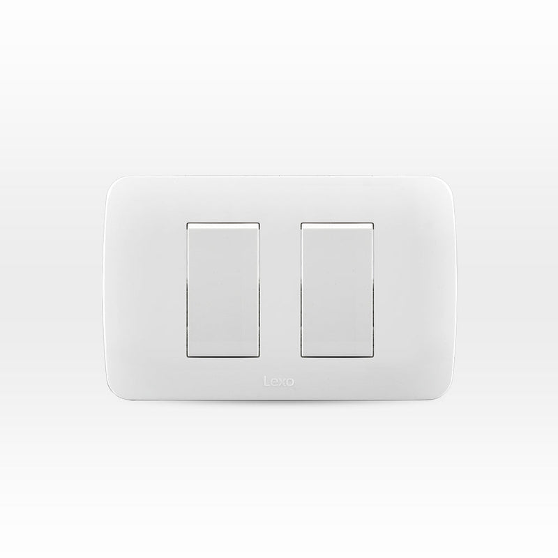 Interruptor doble 9/15 10A 250V blanco armado
