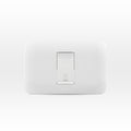 Interruptor pulsador timbre 10A 250V blanco armado - Miniatura 1
