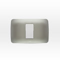 Interruptor simple 9/12 10A 250V blanco/plata armado - Miniatura 1