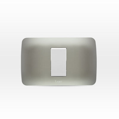 Interruptor simple 9/12 10A 250V blanco/plata armado