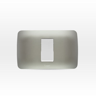 Interruptor simple 9/24 10A 250V blanco/plata armado