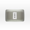 Toma corriente simple 10A 250V blanco/plata armado - Miniatura 1