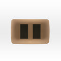 Interruptor doble 9/15 10A 250V café/titanio armado - Miniatura 1