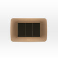 Interruptor triple 9/32 10A 250V café/titanio armado - Miniatura 1