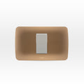 Interruptor simple 9/12 10A 250V beige/titanio armado - Miniatura 1