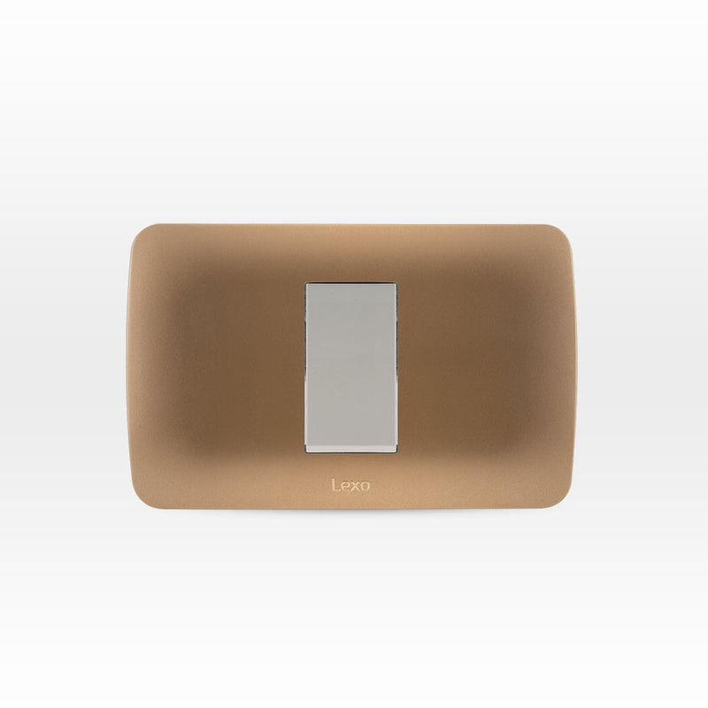 Interruptor simple 9/24 10A 250V beige/titanio armado
