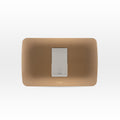 Pulsador timbre 10A 250V beige/titanio armado - Miniatura 1