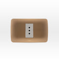 Toma corriente simple 10A 250V beige/titanio armado - Miniatura 1