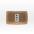 Toma corriente simple 10/16A 250V beige/titanio armado - Miniatura 1