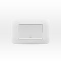 Interruptor pulsador timbre teclón 73mm 10A 250V blanco armado - Miniatura 1