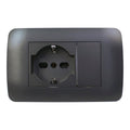 Toma corriente SCHUKO 10/16A 250V grafito armado - Miniatura 1