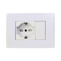Toma corriente andes SCHUKO 10/16A 250V WHITE armado - Miniatura 1