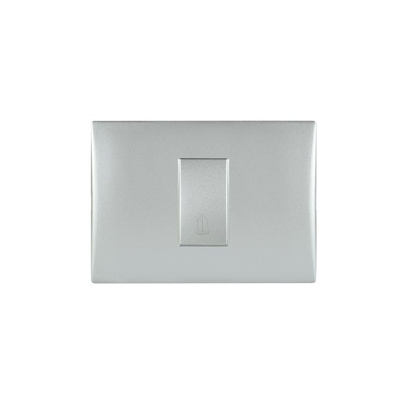 Interruptor andes pulsador timbre 10A 250V SILVER armado