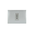 Toma corriente andes simple 10A 250V SILVER armado - Miniatura 1