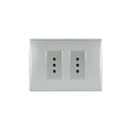 Toma corriente andes doble 10A 250V SILVER armado - Miniatura 1