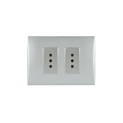 Toma corriente andes doble 10A 250V SILVER armado