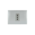 Toma corriente andes simple 10/16A 250V SILVER armado - Miniatura 1