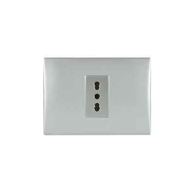 Toma corriente andes simple 10/16A 250V SILVER armado