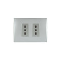 Toma corriente andes doble 10/16A 250V SILVER armado - Miniatura 1