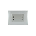Toma corriente andes DÚPLEX 10A 250V SILVER - Miniatura 1
