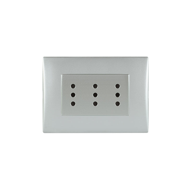 Toma corriente andes TRIPLEX 10A 250V SILVER