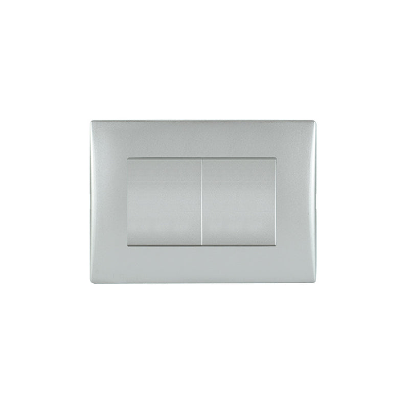 Interruptor andes 9/15 modulo doble SILVER armado