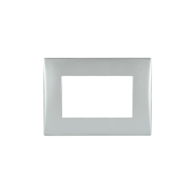 Placa 3 módulos andes color SILVER más soporte