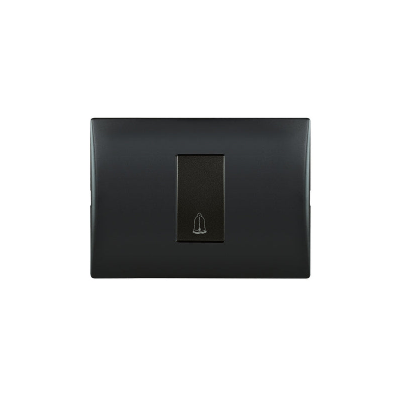 Interruptor andes pulsador timbre 10A 250V BLACK armado