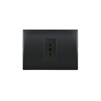 Toma corriente andes simple 10A 250V BLACK armado