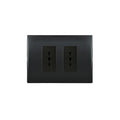 Toma corriente andes doble 10A 250V BLACK armado - Miniatura 1