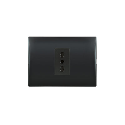 Toma corriente andes simple 10/16A  250V BLACK armado