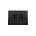 Toma corriente andes doble 10/16A  250V BLACK armado - Miniatura 1