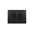 Toma corriente andes doble 10A más 10/16A  250V BLACK armado - Miniatura 1