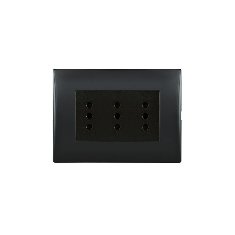 Toma corriente andes TRIPLEX 10A 250V BLACK