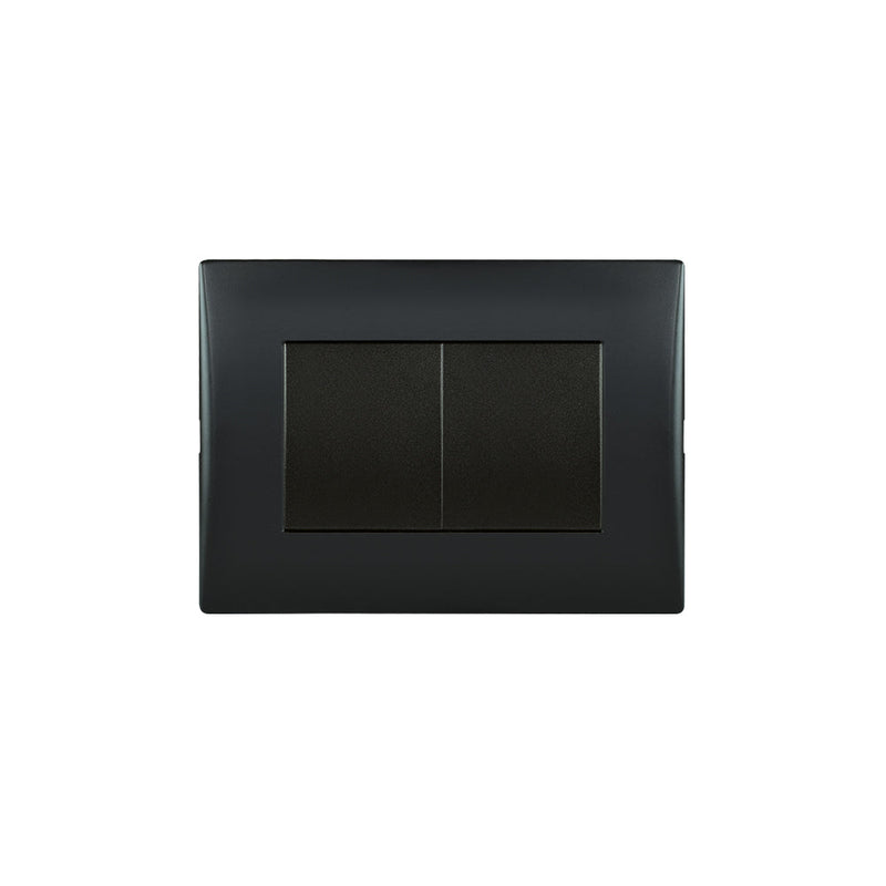 Interruptor andes 9/15 modulo doble BLACK armado