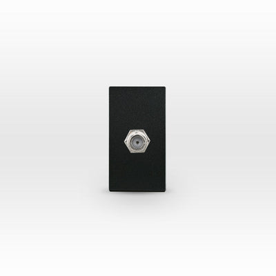 Módulo toma TV coaxial tipo F andes BLACK