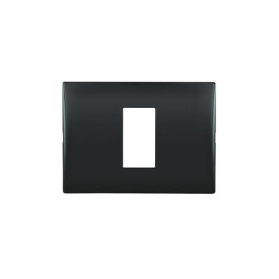 Placa 1 módulo andes color BLACK más soporte